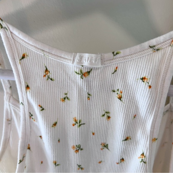 SKIMS Cotton Rib Cropped Cami - Marigold Rosebud Print Sleep Set sz SM - Picture 7 of 10